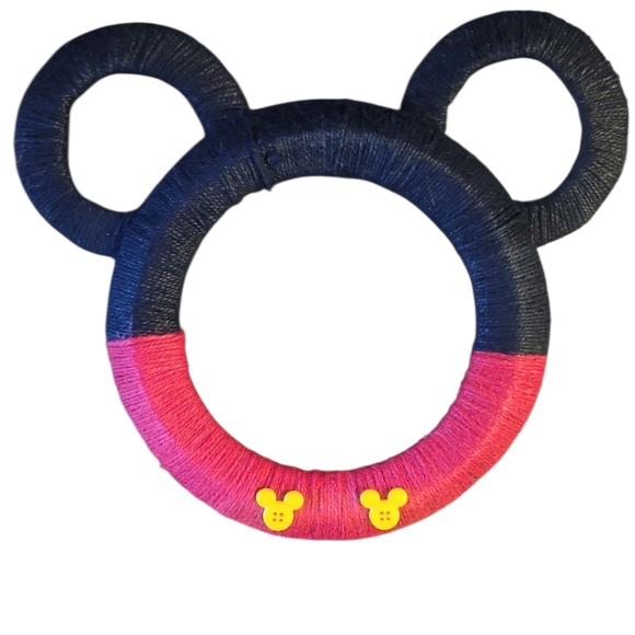 Handmade Other - Mickey Mouse Inspired Wreath Custom Made 11inx12in